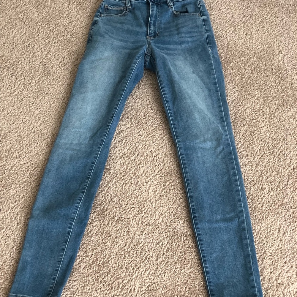 light blue skinny jeans high rise size 00
